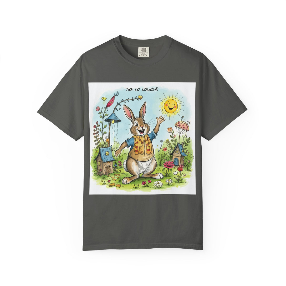 Easter Bunny Garden T-Shirt — "The Old Bungalow" Cute Spring Rabbit Tee