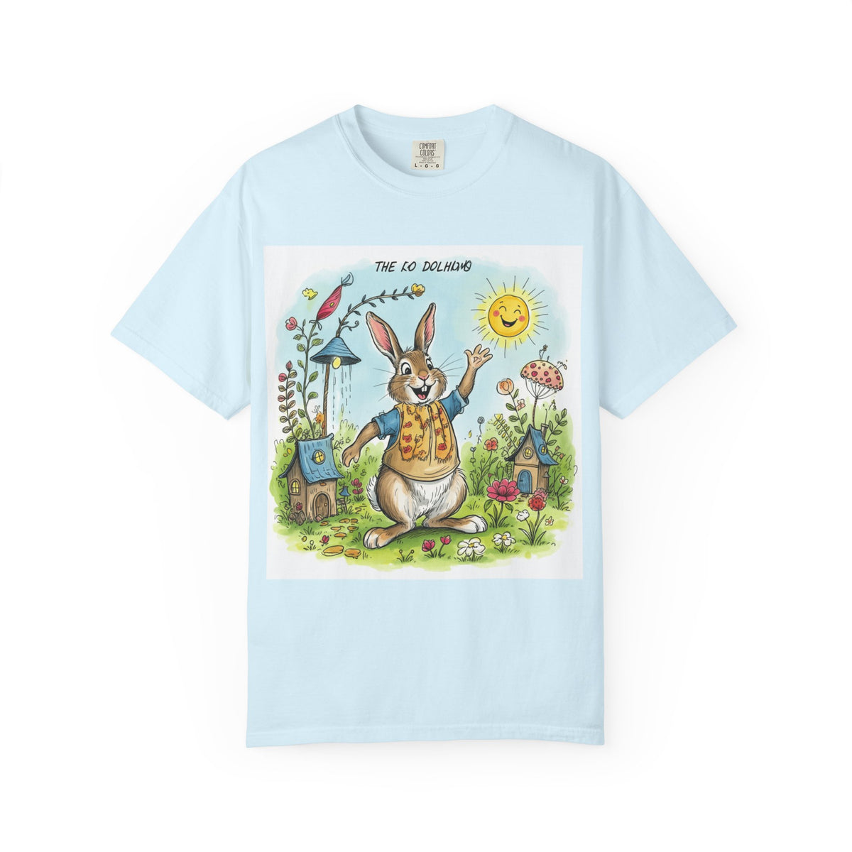 Easter Bunny Garden T-Shirt — "The Old Bungalow" Cute Spring Rabbit Tee