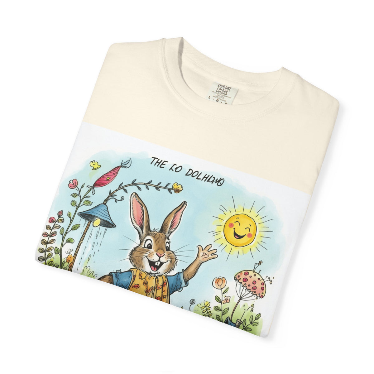 Easter Bunny Garden T-Shirt — "The Old Bungalow" Cute Spring Rabbit Tee
