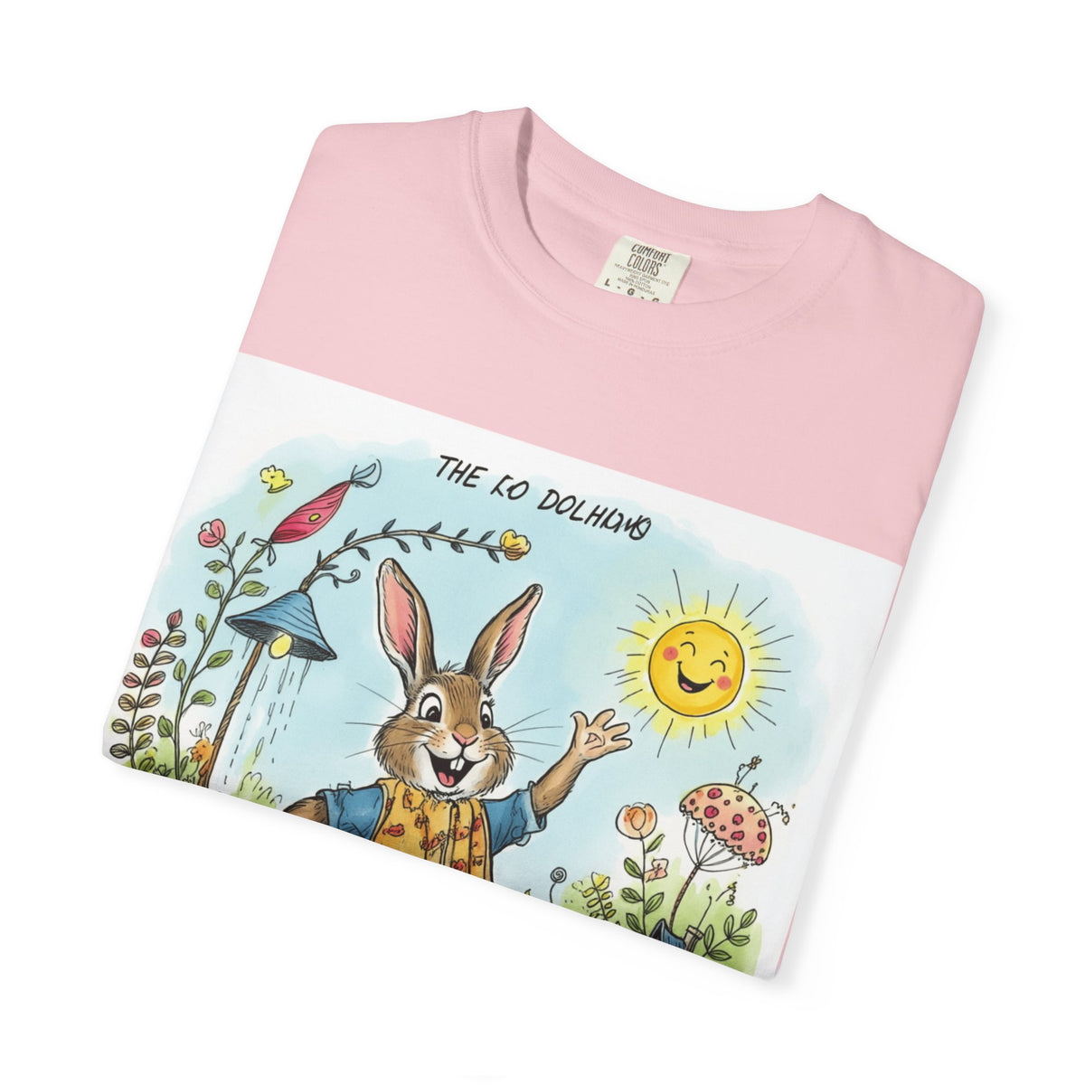 Easter Bunny Garden T-Shirt — "The Old Bungalow" Cute Spring Rabbit Tee