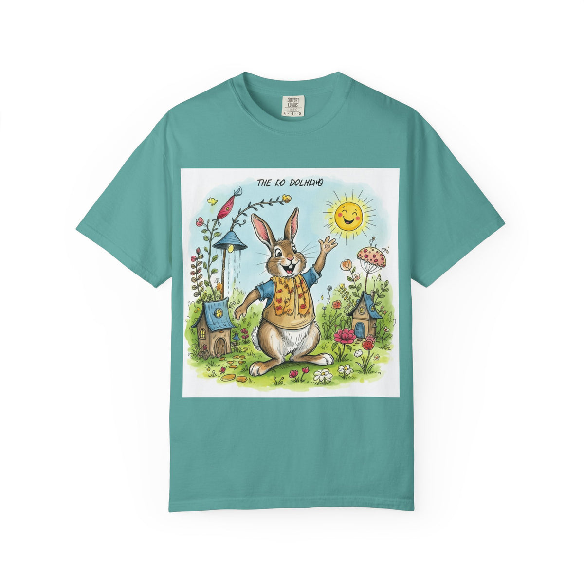 Easter Bunny Garden T-Shirt — "The Old Bungalow" Cute Spring Rabbit Tee