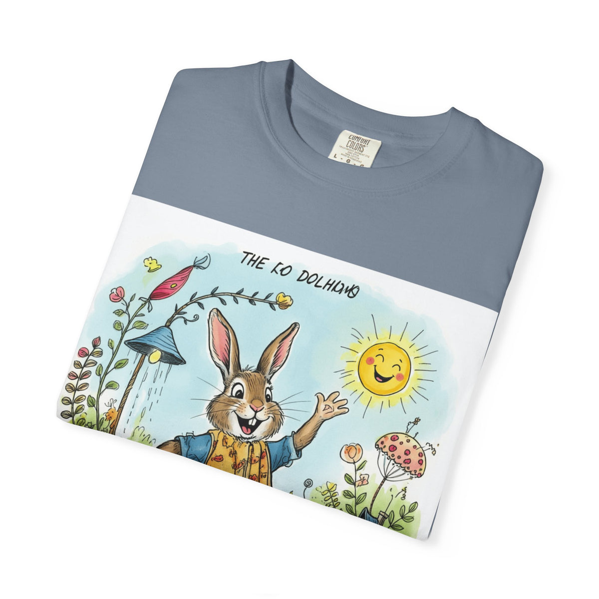 Easter Bunny Garden T-Shirt — "The Old Bungalow" Cute Spring Rabbit Tee