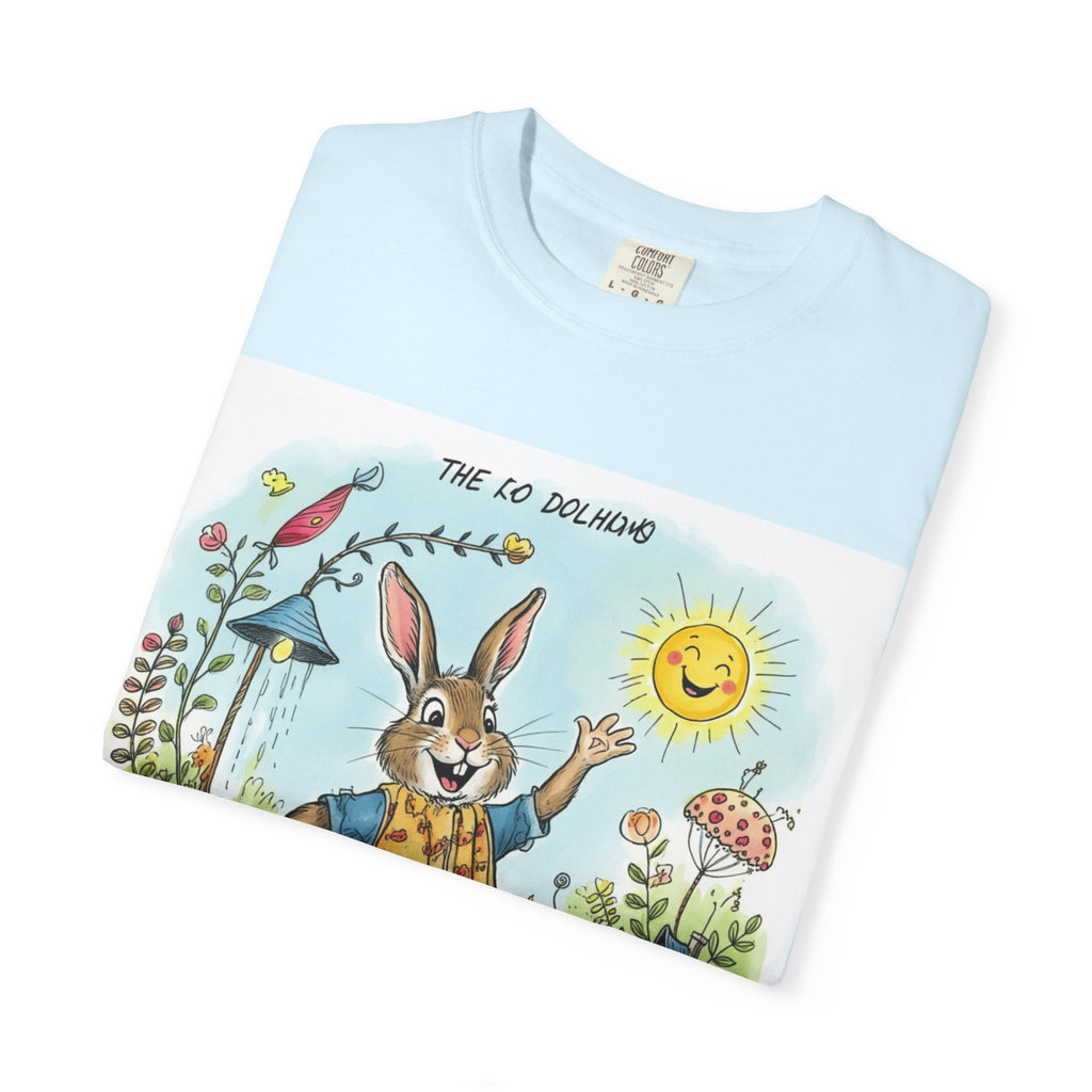 Easter Bunny Garden T-Shirt — "The Old Bungalow" Cute Spring Rabbit Tee