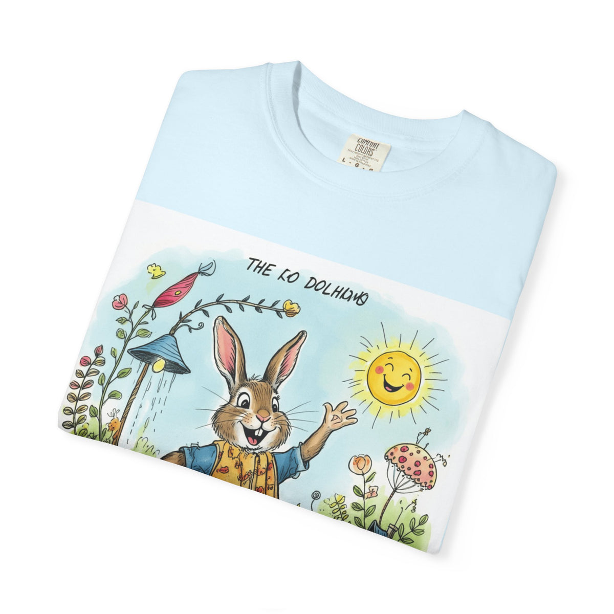 Easter Bunny Garden T-Shirt — "The Old Bungalow" Cute Spring Rabbit Tee