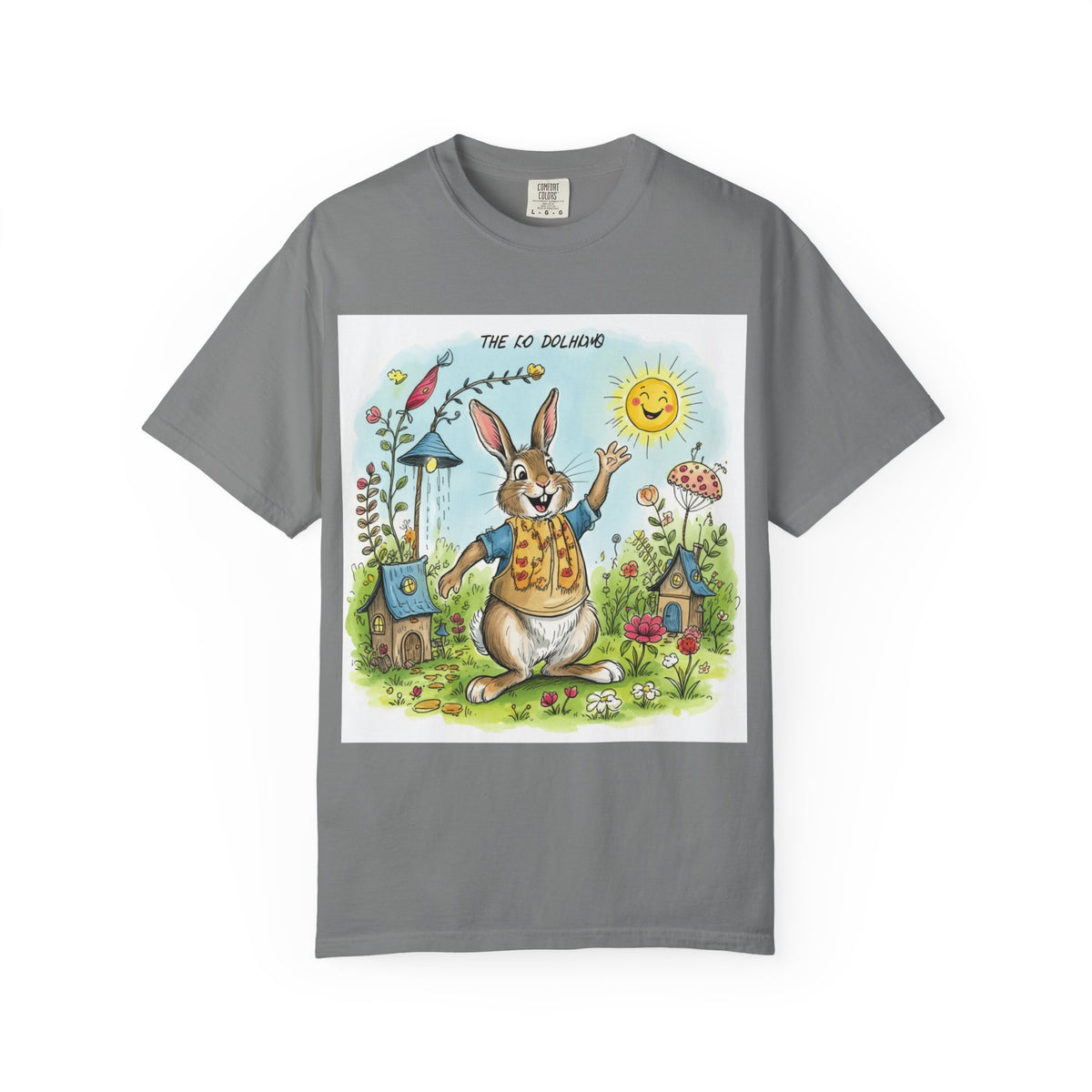 Easter Bunny Garden T-Shirt — "The Old Bungalow" Cute Spring Rabbit Tee
