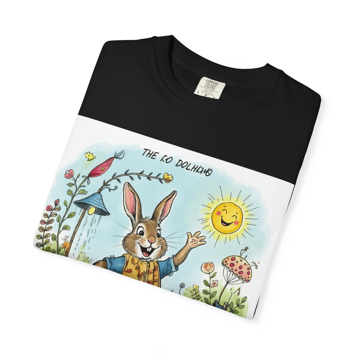 Easter Bunny Garden T-Shirt — "The Old Bungalow" Cute Spring Rabbit Tee