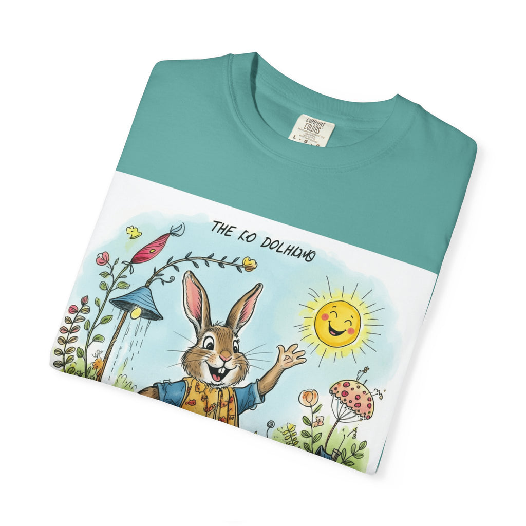 Easter Bunny Garden T-Shirt — "The Old Bungalow" Cute Spring Rabbit Tee