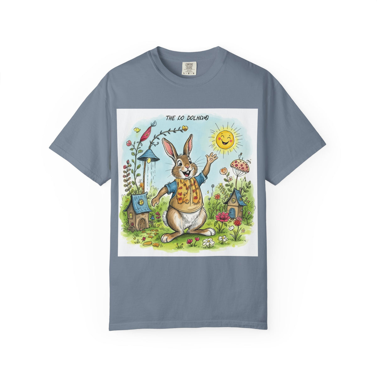 Easter Bunny Garden T-Shirt — "The Old Bungalow" Cute Spring Rabbit Tee