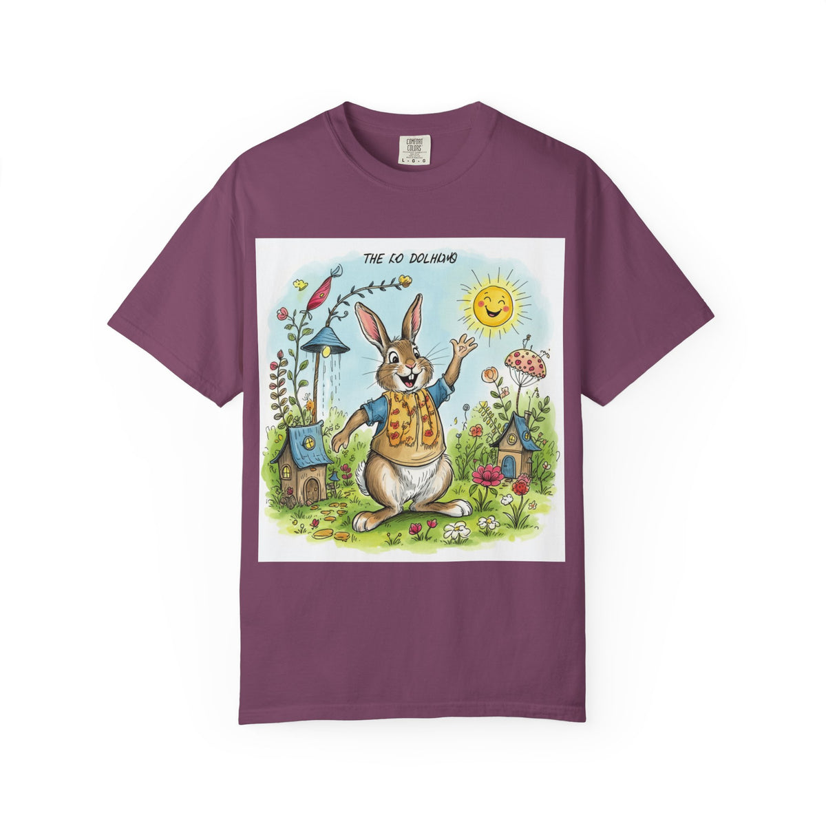 Easter Bunny Garden T-Shirt — "The Old Bungalow" Cute Spring Rabbit Tee