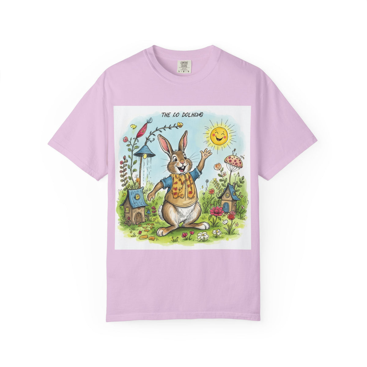 Easter Bunny Garden T-Shirt — "The Old Bungalow" Cute Spring Rabbit Tee