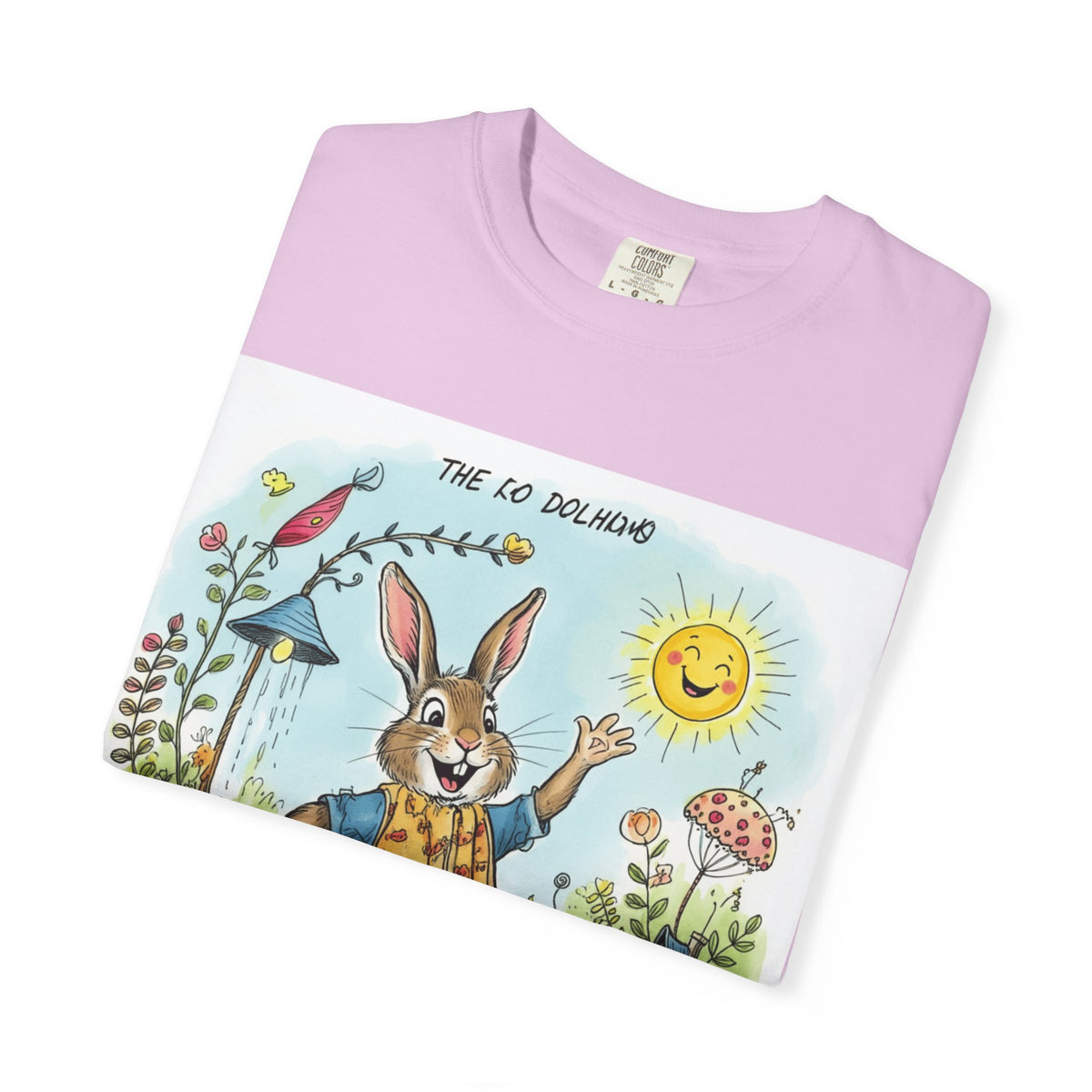 Easter Bunny Garden T-Shirt — "The Old Bungalow" Cute Spring Rabbit Tee
