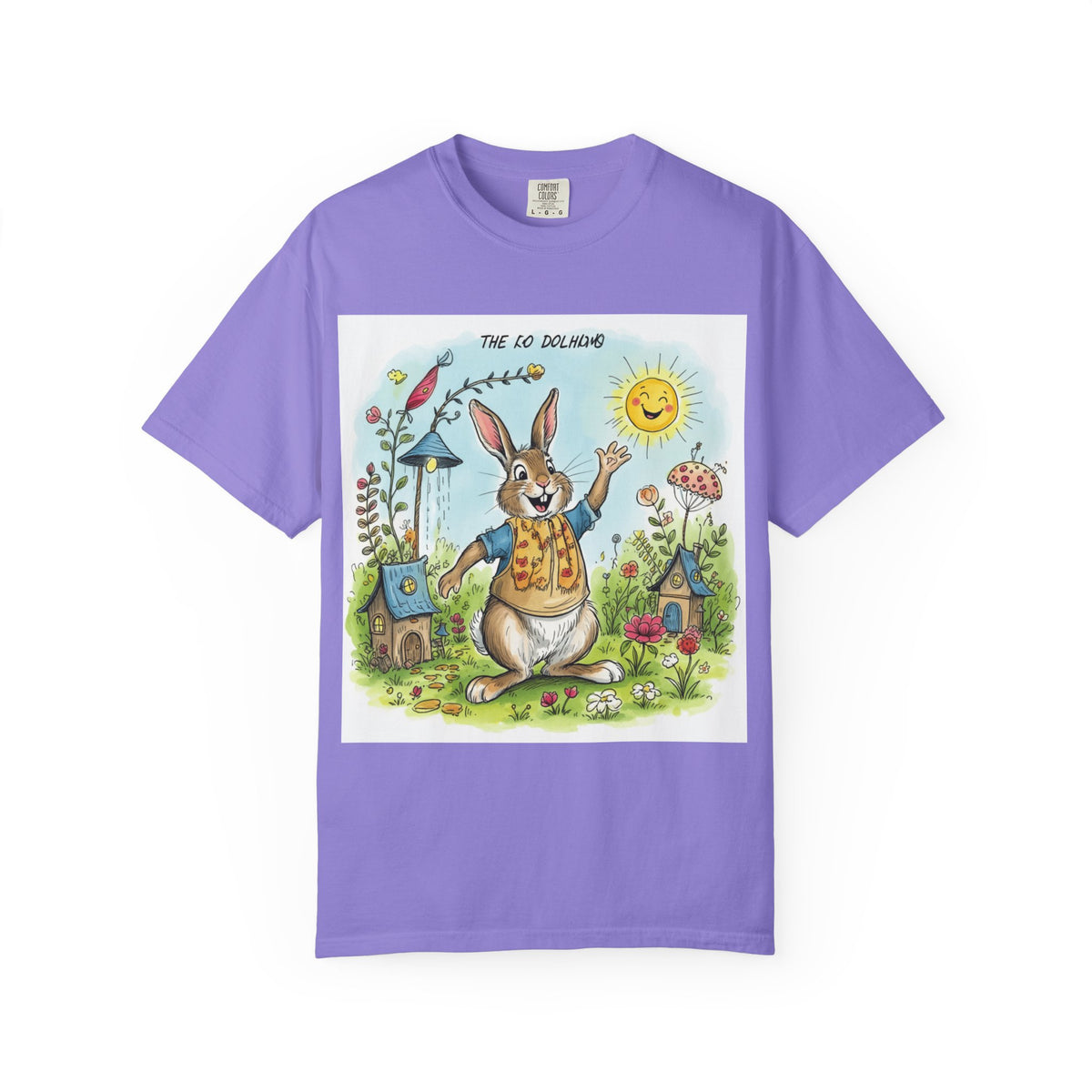 Easter Bunny Garden T-Shirt — "The Old Bungalow" Cute Spring Rabbit Tee